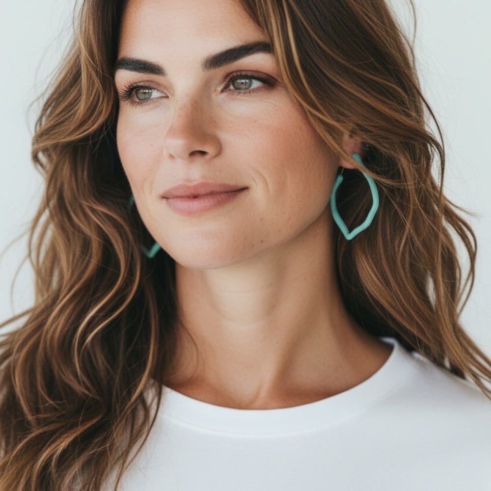 ❤️Elegant Turquoise Hoop Earrings